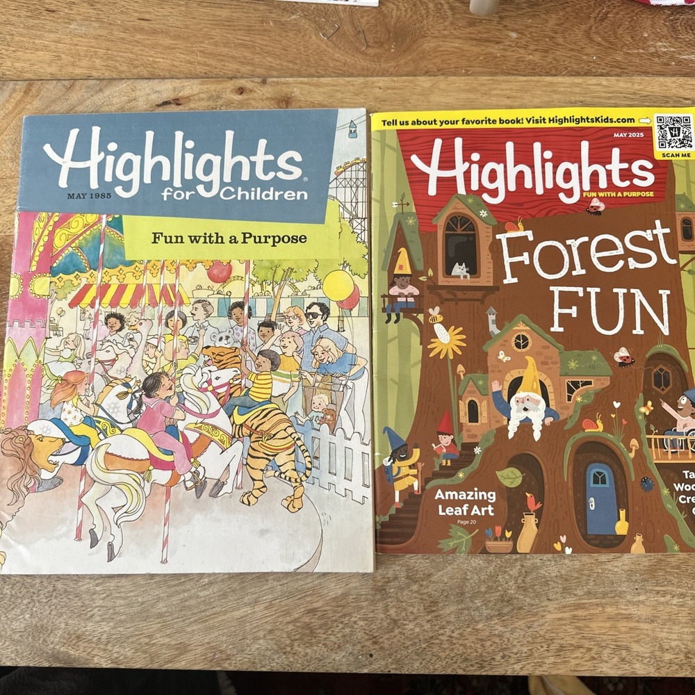 40 Years Of Highlights Magazines May 1985 & May 2025 - Lot of 2